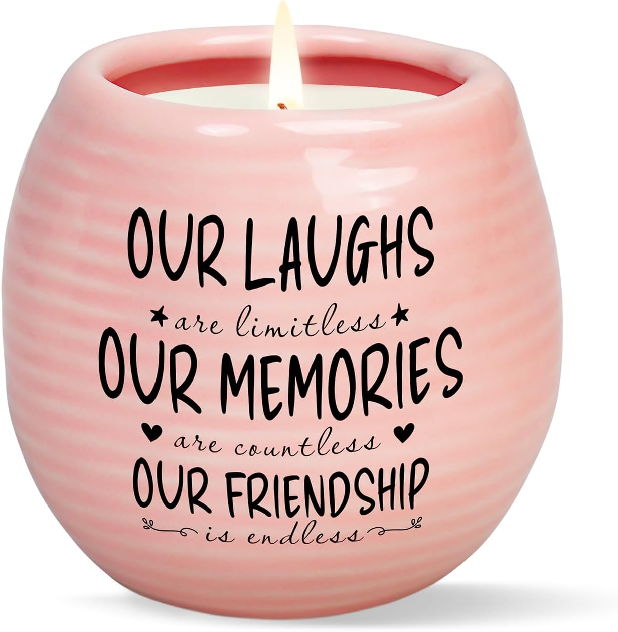 cute pink candle gift for friend
