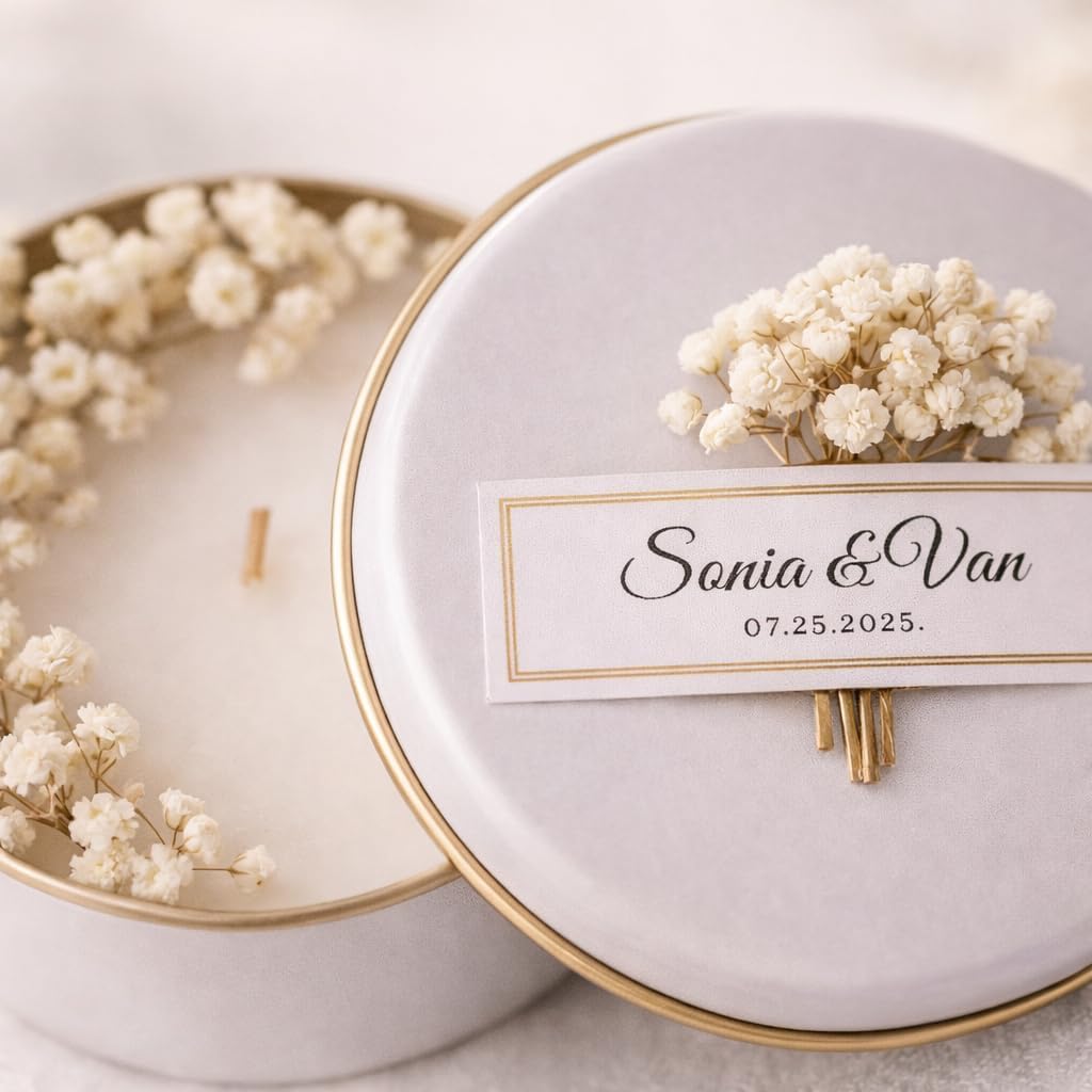 Scented Soy Wax Candles in White Tins