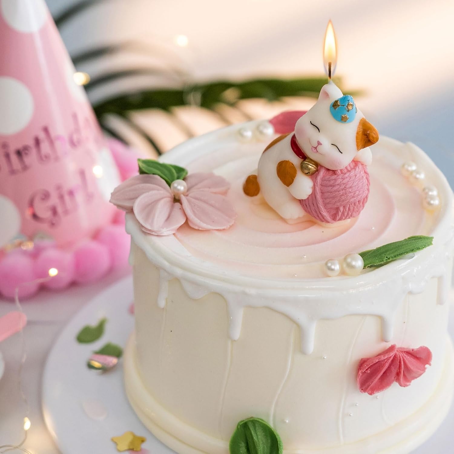 Large Cat Birthday Candle