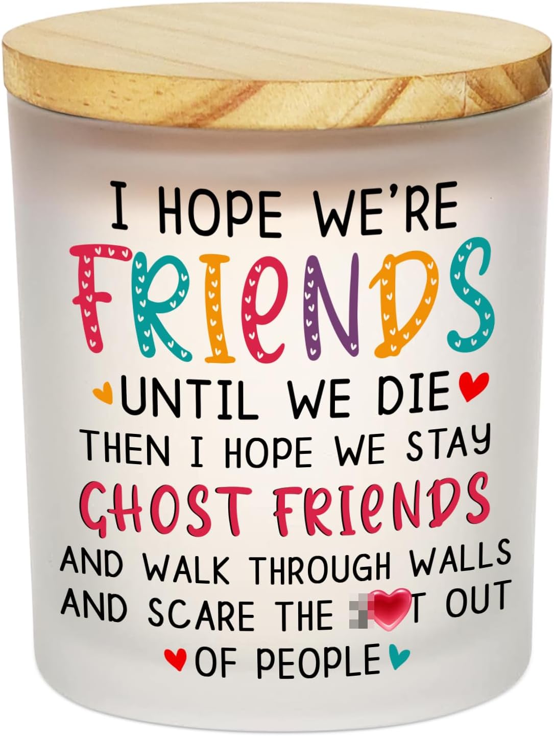 cute candle with colorful and cheerful quote