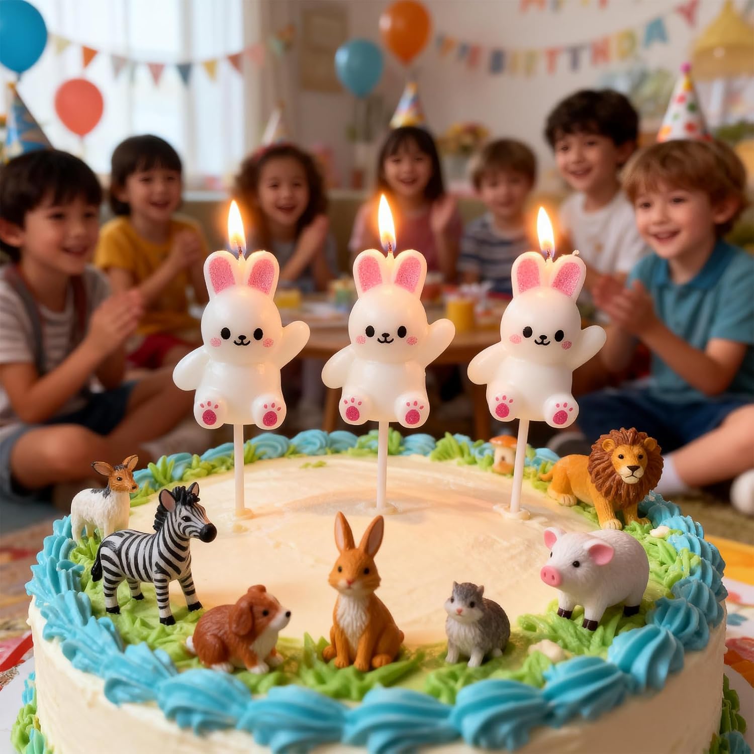 Cartoon Bunny Birthday Candles