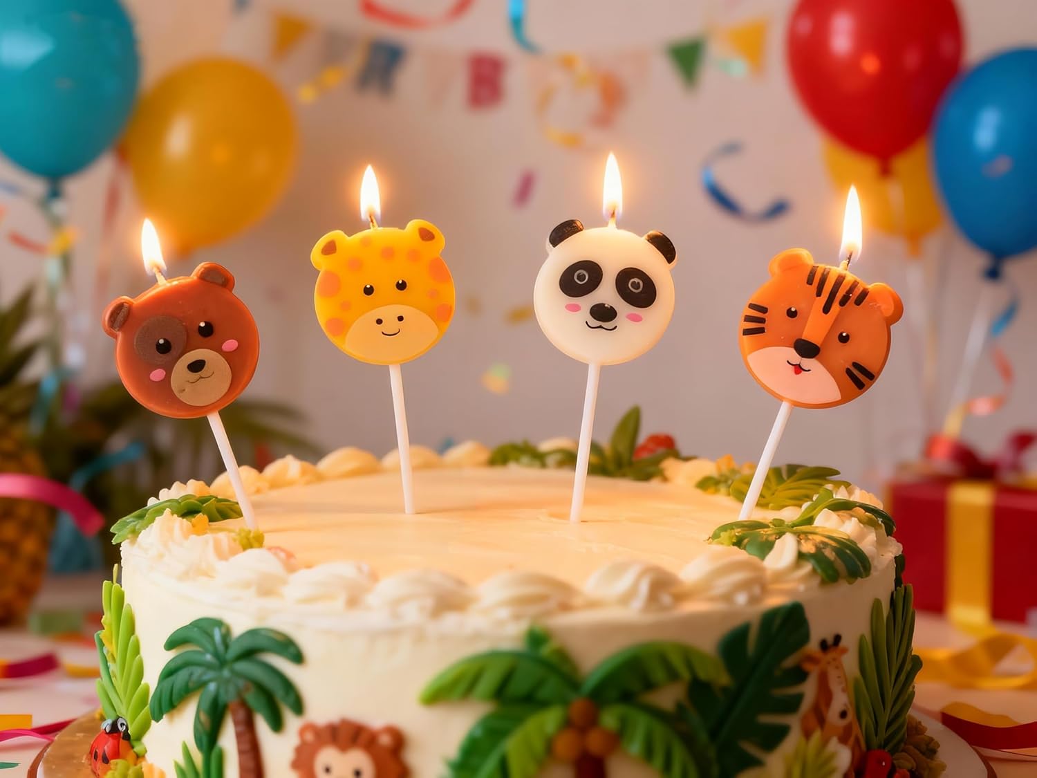 Animal Birthday Candles Set