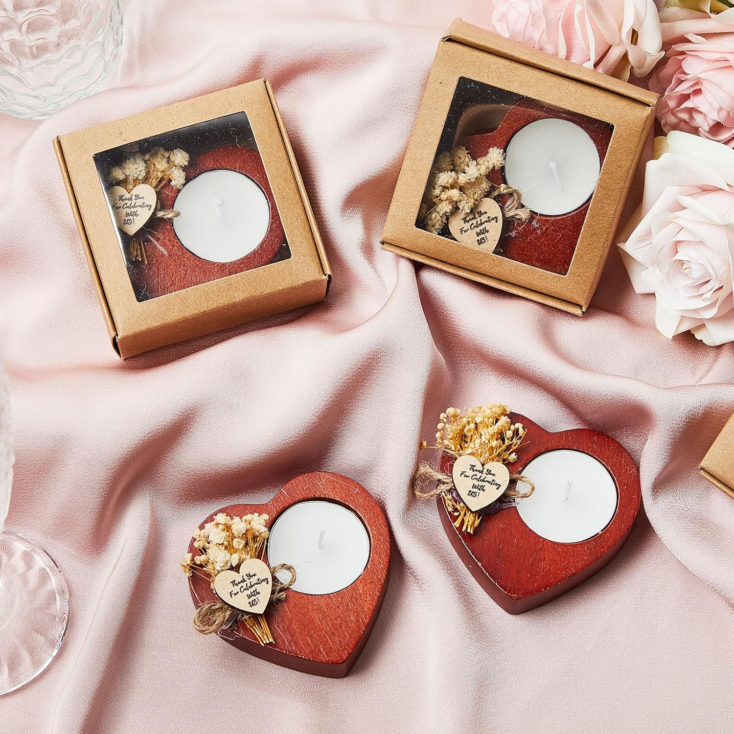 Rustic Bridal Shower Favor Candles