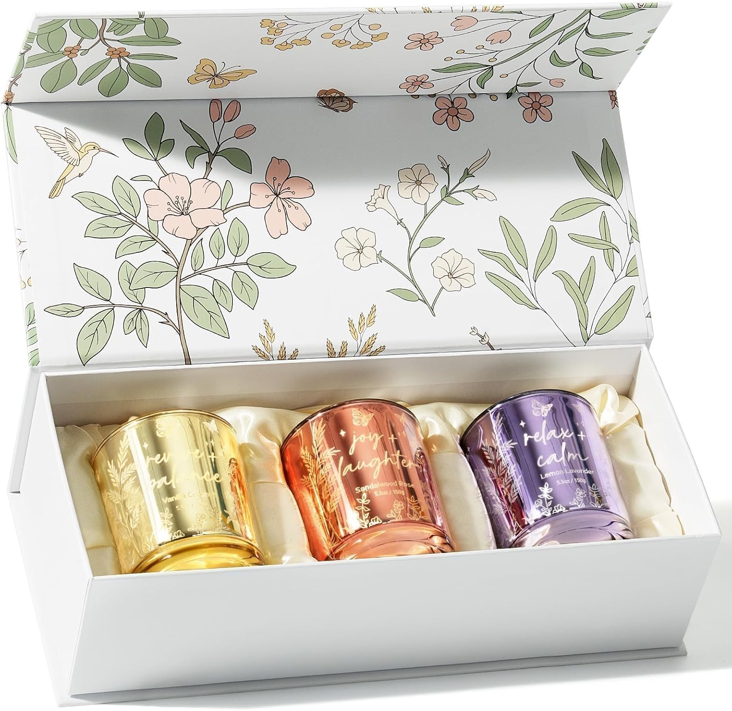 subtle colors candle gift set