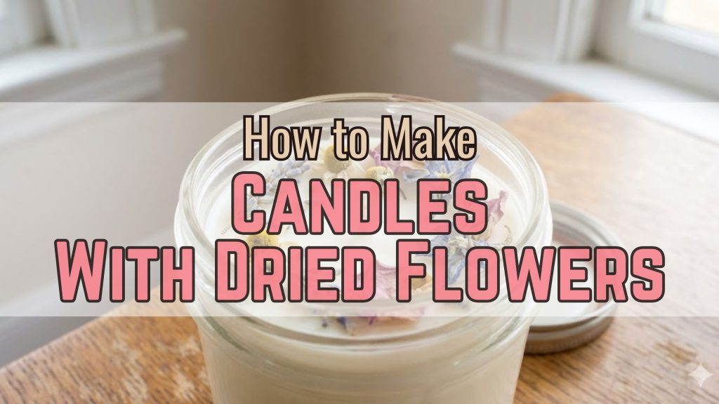 how to make candles with dried flowers
