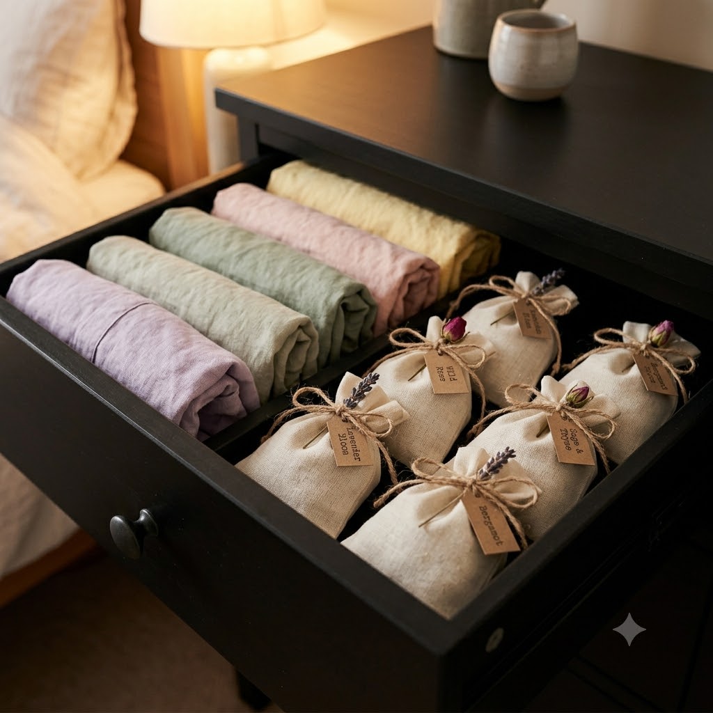 homemade wax drawer sachets made from leftover candle wax diy ideas