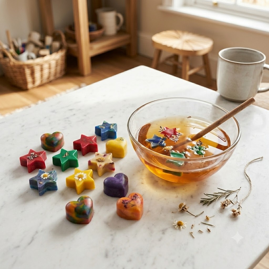 leftover candle wax reuse as homemade diy wax melts project