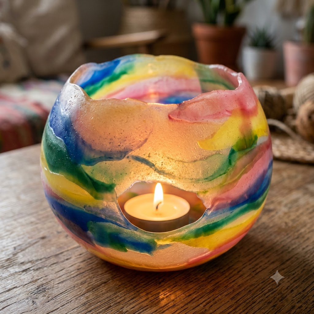 a luminary made from leftover candle wax