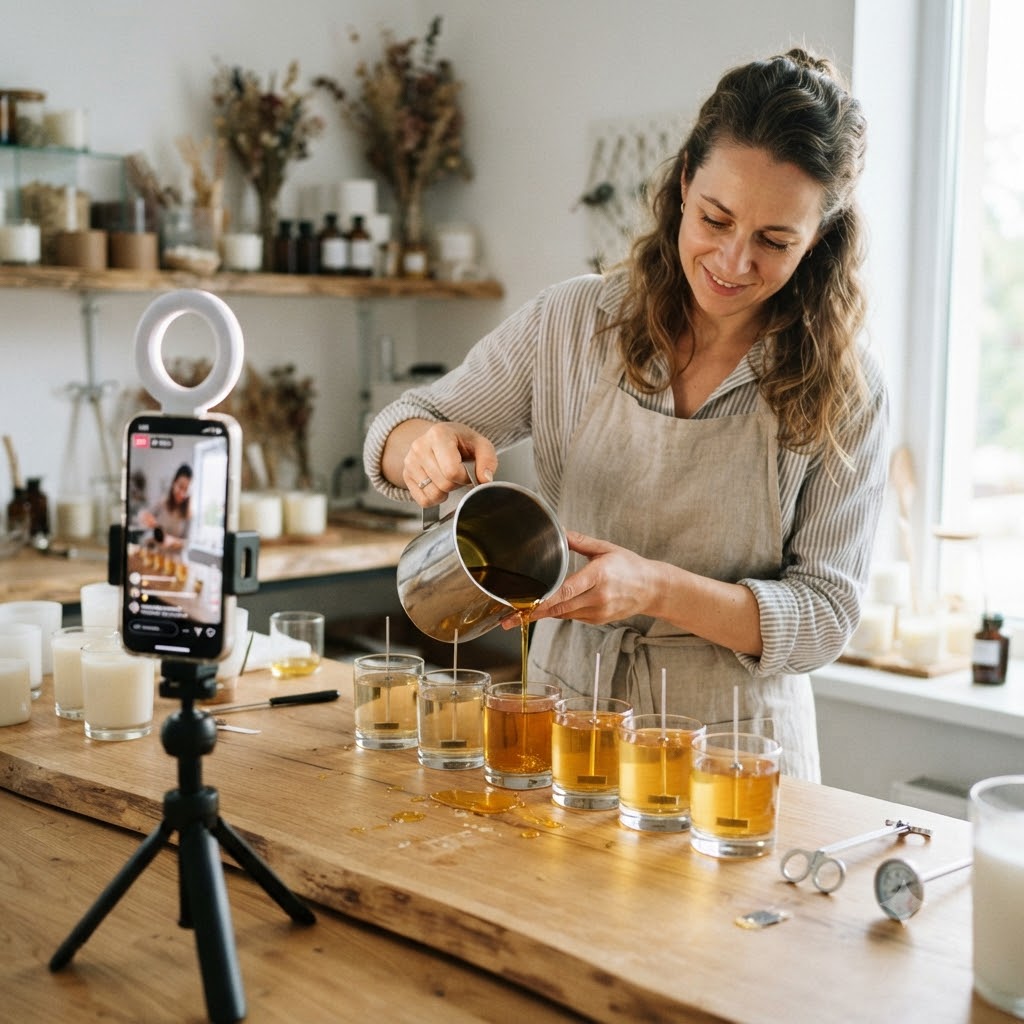 candle business live pouring content marketing ideas for candle business social media