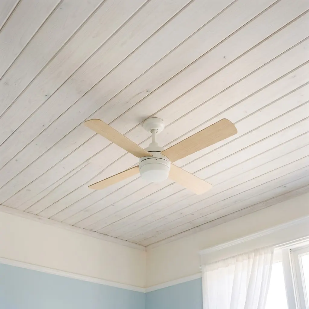 shiplap ceiling for the full coastal feel.
