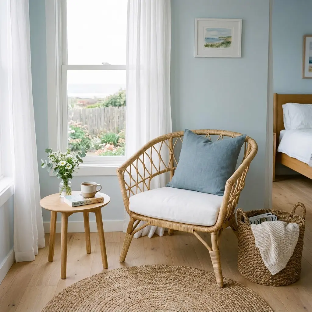 rattan objects corner.