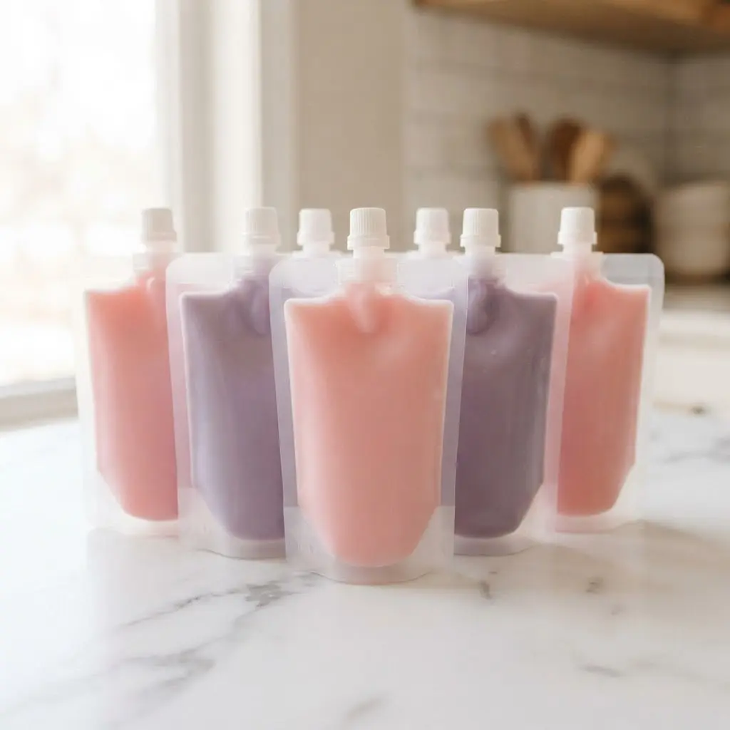 Squeezable wax melts set to cool.